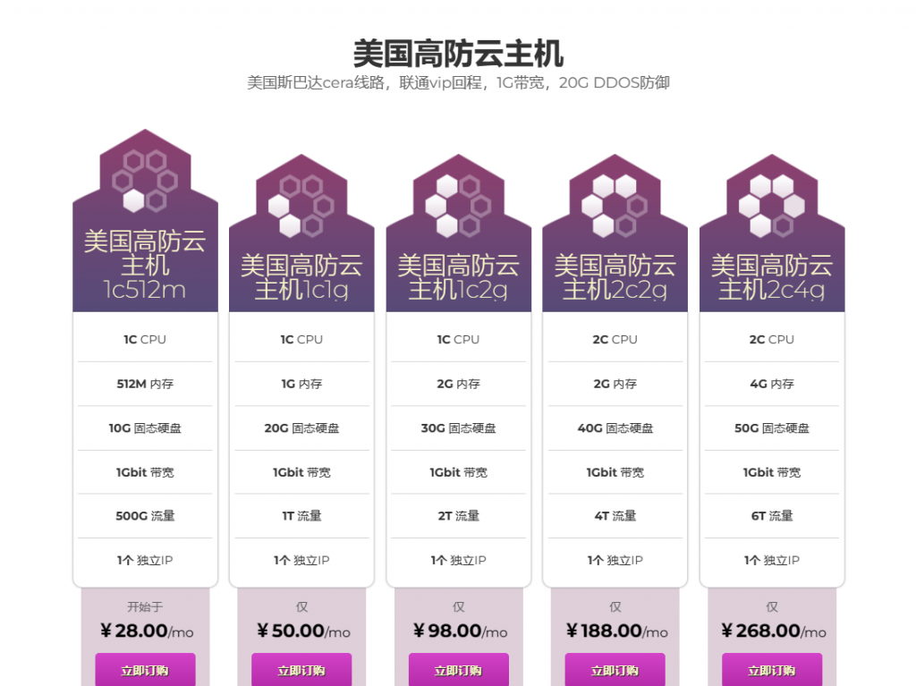 RangCloud诈尸搞618活动，美国高防云主机8折循环优惠或一次性6折优惠，美国斯巴达cera线路，联通vip回程，1G带宽，20G DDOS防御