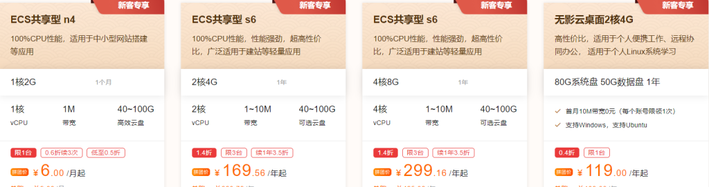 阿里云开年上云优惠享不停 百款云产品0.26折起低至35元/年