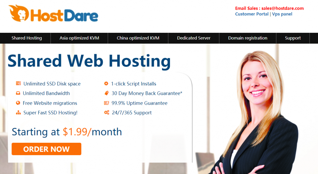 HostDare美国洛杉矶KVM VPS全程永久9折优惠！$18.19/年/1GB内存/10GB NVMe空间/1TB流量@200Mbps端口