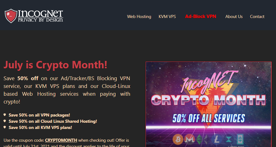 IncogNet芬兰VPS：AMD Ryzen系列，1Gbps带宽，低至$2.5/月，加密货币和PayPal付款