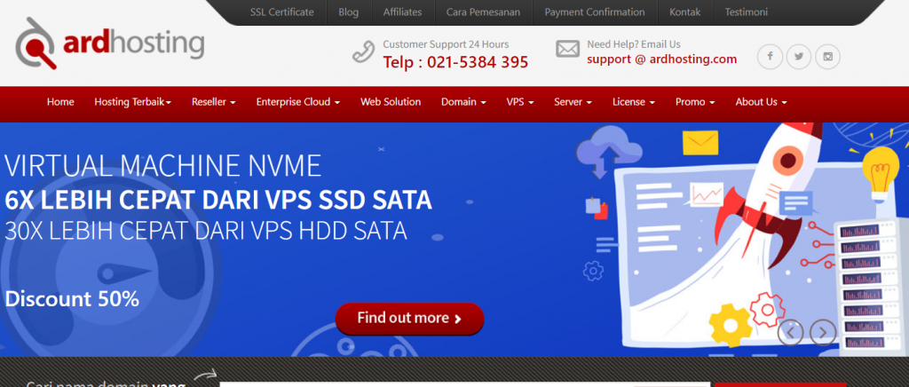 ArdHosting开斋节活动：印度尼西亚VPS，1核/1G内存/20G SSD硬盘/不限流量/100M带宽，$6.48/月，有windows vps