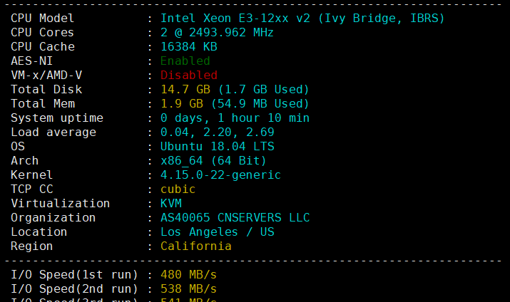ReCloud主机测评：洛杉矶BGP 2C2G 500M 美国BGP | 洛杉矶 原生IP 1G共享带宽 Cogentco+GTT高质量保障 解锁美区TikTok