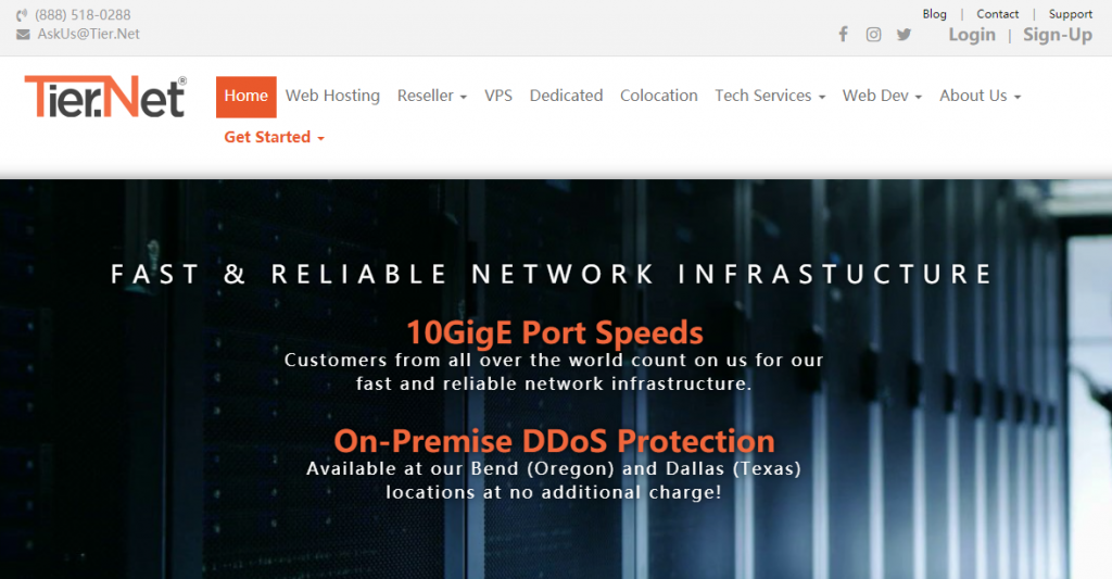 Tier.Net特价托管VPS：美国六地机房可选，G口带宽1TB月流量，1核4G内存50GB SSD硬盘8.99美元/月
