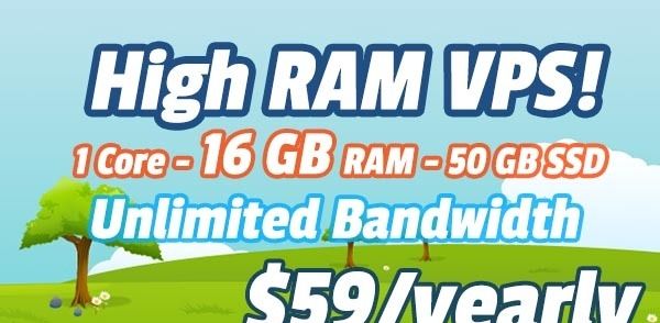 Hostiger 16G大内存特价VPS：伊斯坦布尔机房，1核50G SSD硬盘200Mbps带宽不限流量$59/年