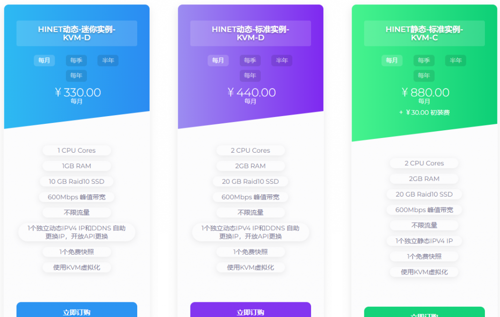 HurricaneCloud：台湾动态原生IP VPS，彰化Hinet线路，不限流量@600Mbps峰值带宽，首购8折续费循环85折低至264元/月