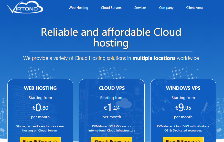Virtono万圣节优惠：31欧元/年/1核1GB RAM/30GSSD/1T流量@1G带宽，可选中国香港/新加坡/日本东京等20个机房