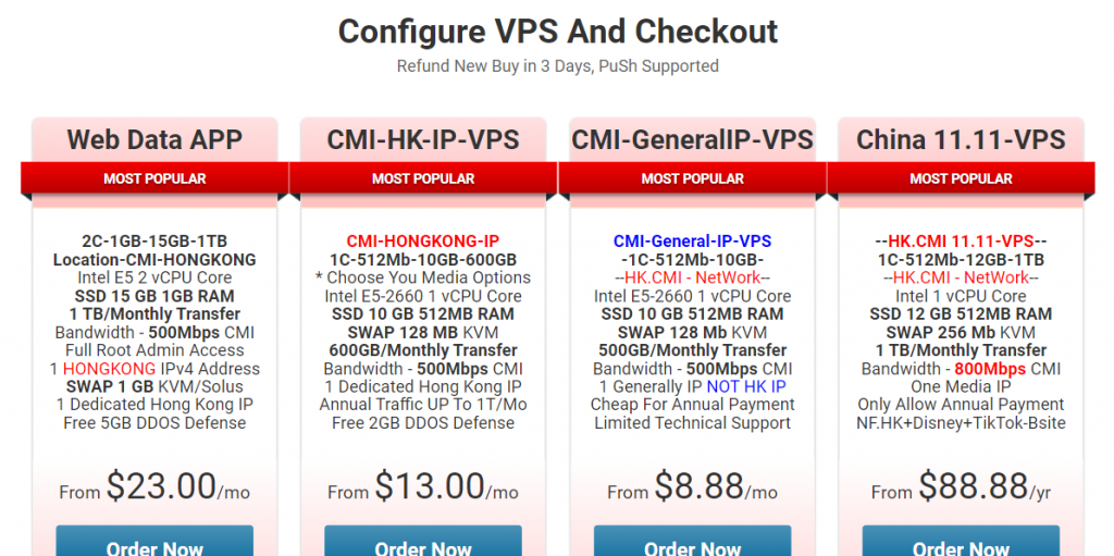 VMshell怎么样？VMshell双11活动VPS套餐年付88.88美元，VMshell香港CMI线路原生IP VPS测评分享