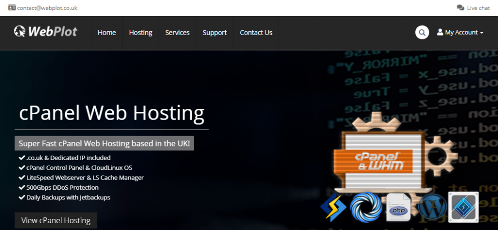 WebPlot法国OVH机房AMD+NVMe系列VPS自带500Gbps DDoS防御，cPanel面板英国虚拟主机赠送co.uk域名，任意配置套餐首月全部1欧元
