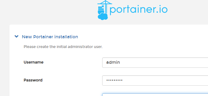 Portainer开始登录