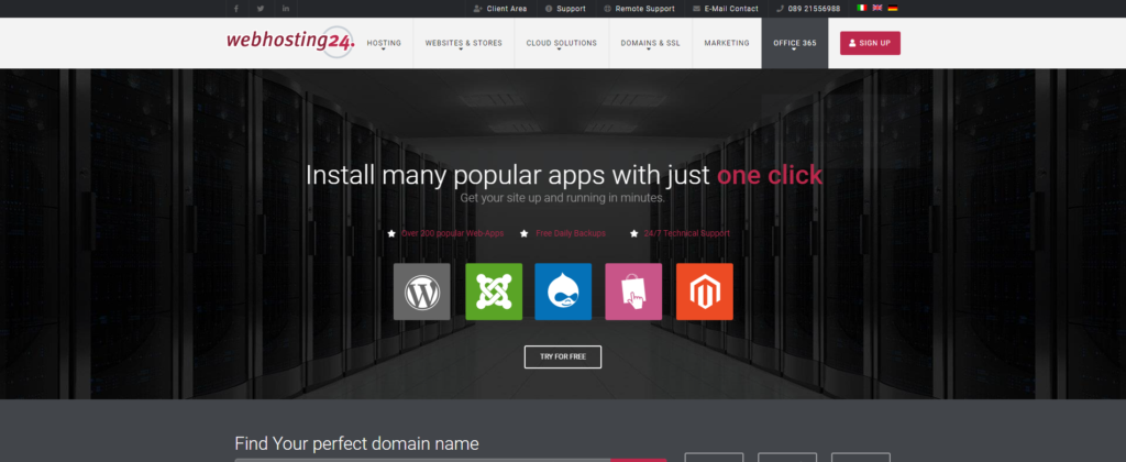 Webhosting24大带宽KVM VPS：€15/年/1核@AMD Ryzen 3900/512MB内存/7GB NVMe空间/250GB流量@1Gbps端口/日本东京/新加坡