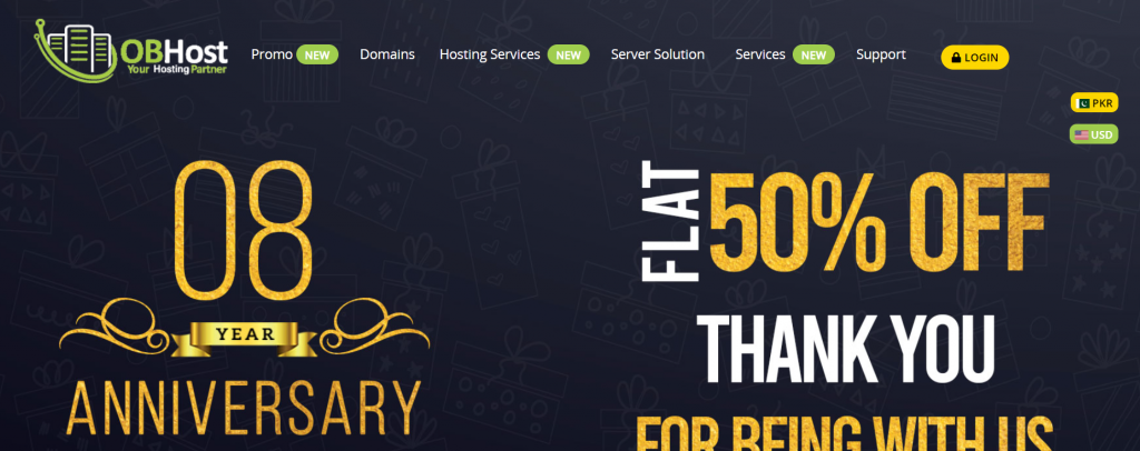 #八周年促销#OBHos：全场五折，SSL证书$2.55/年，linux vps $3.6/月起，站群vps/游戏服务器，$15/月起，可选新加坡/美国/巴基斯坦/法国/加拿大机房