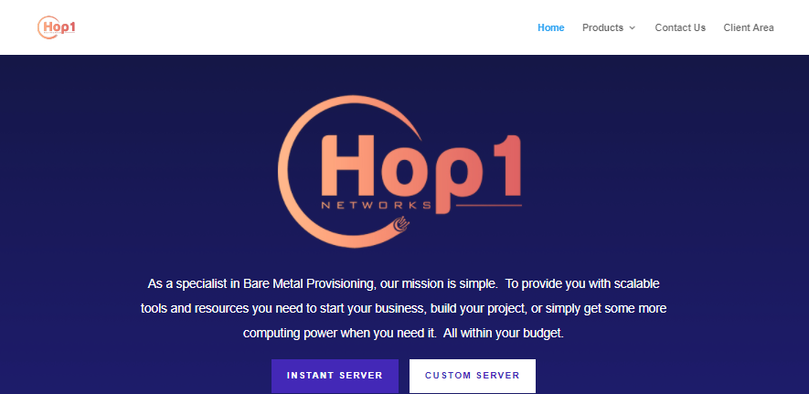 Hop One Networks费城HE独服优惠：$24.95/月/E3-1230/16G内存/240GB SSD+1TB硬盘/不限流量/1Gbps端口