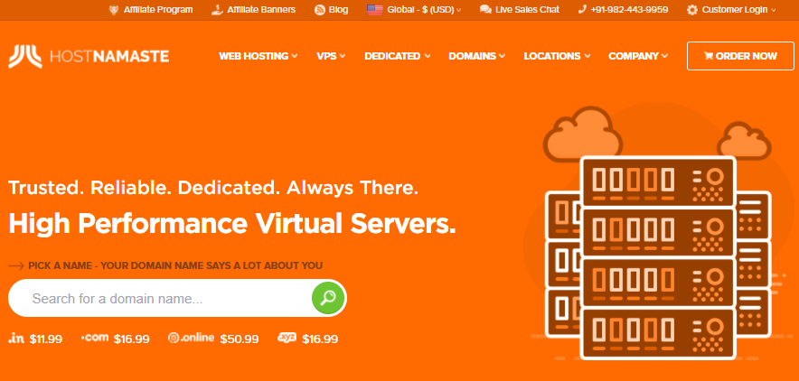 HostNamaste美国大硬盘VPS：纽约州布法罗水牛城机房，KVM虚拟化，30美元/年起，支持支付宝