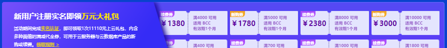 百度智能云双11活动：计算型ic4云服务器低至58元/年，2核4G云服务器仅199元/年