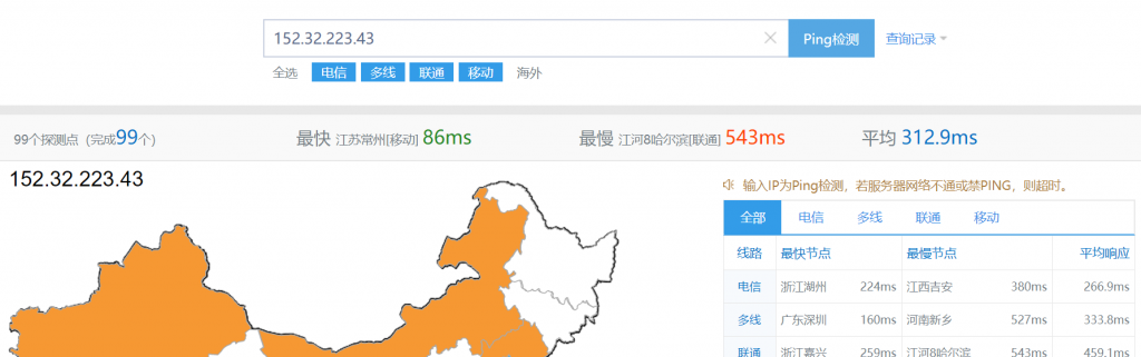 越南云主机Ping值测试国内