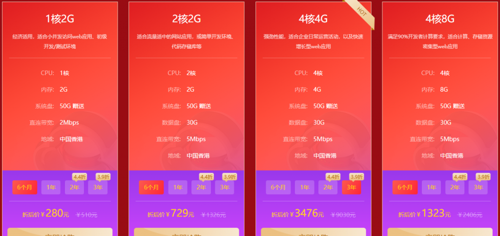 华纳云2021春节不打烊活动：香港/美国云服务器CN2 GIA线路2年付4.4折3年付3.9折